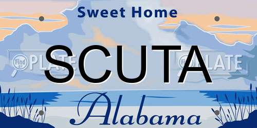 SCUTA Alabama License Plate