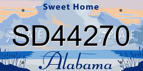 SD44270 Alabama License Plate