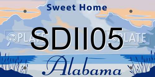 SDII05 Alabama License Plate