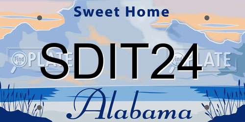 SDIT24 Alabama License Plate