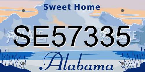 SE57335 Alabama License Plate