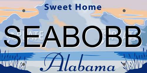 SEABOBB Alabama License Plate