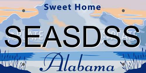 SEASDSS Alabama License Plate