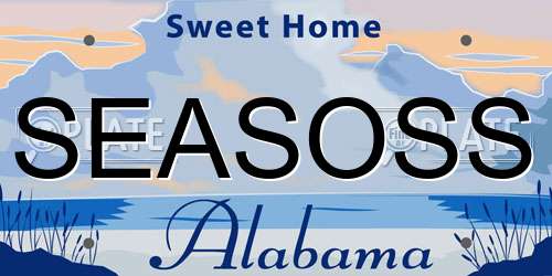 SEASOSS Alabama License Plate