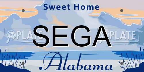 SEGA Alabama License Plate
