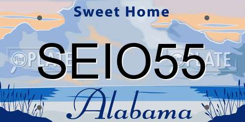 SEIO55 Alabama License Plate