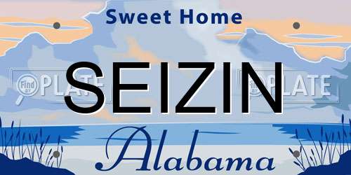 SEIZIN Alabama License Plate
