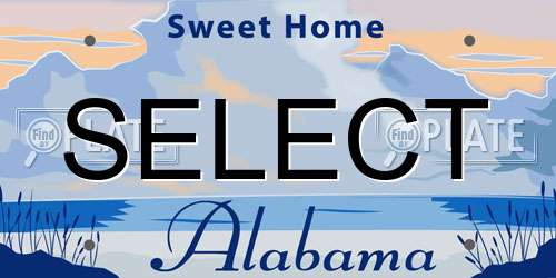 SELECT Alabama License Plate