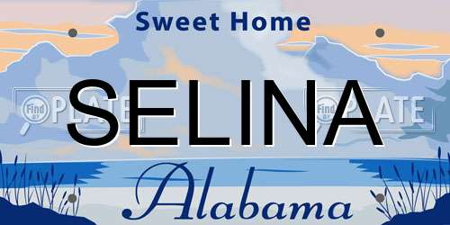 SELINA Alabama License Plate