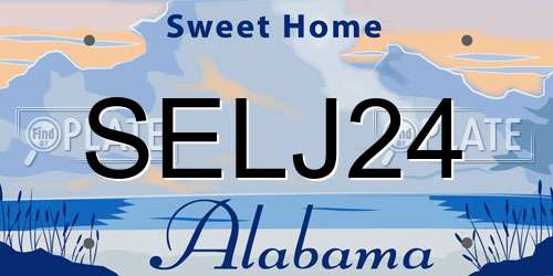 SELJ24 Alabama License Plate
