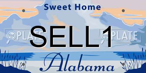 SELL1 Alabama License Plate
