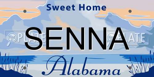 SENNA Alabama License Plate