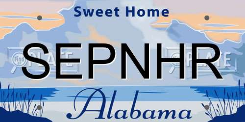 SEPNHR Alabama License Plate