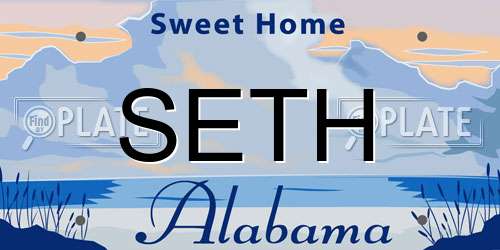 SETH Alabama License Plate