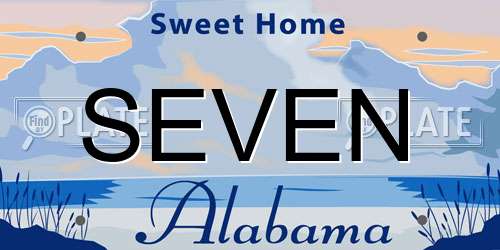 SEVEN Alabama License Plate