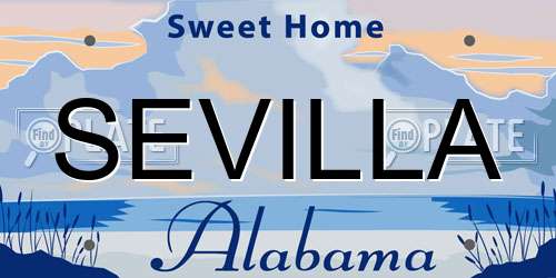 SEVILLA Alabama License Plate