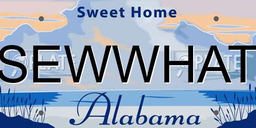 SEWWHAT Alabama License Plate