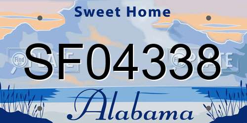 SF04338 Alabama License Plate