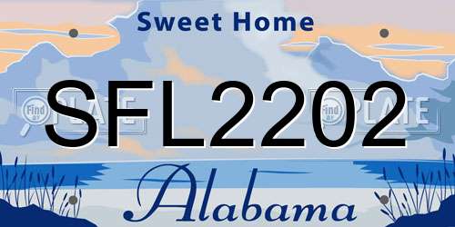 SFL2202 Alabama License Plate