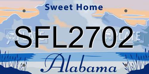 SFL2702 Alabama License Plate