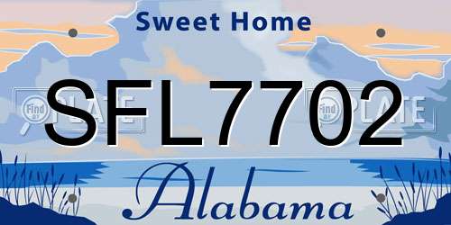 SFL7702 Alabama License Plate