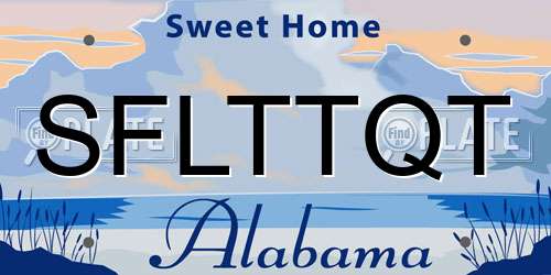 SFLTTQT Alabama License Plate