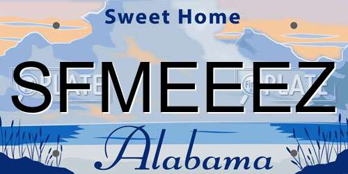 SFMEEEZ Alabama License Plate