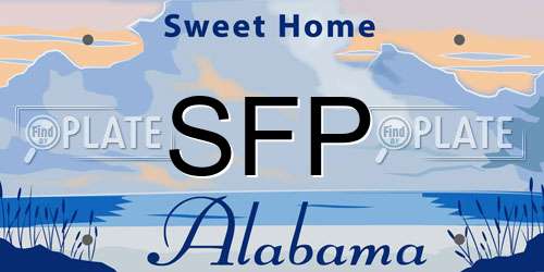 SFP Alabama License Plate