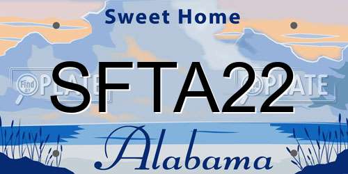 SFTA22 Alabama License Plate