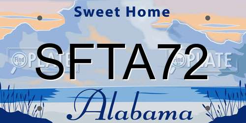 SFTA72 Alabama License Plate