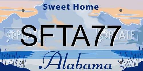 SFTA77 Alabama License Plate