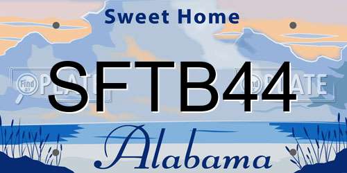SFTB44 Alabama License Plate