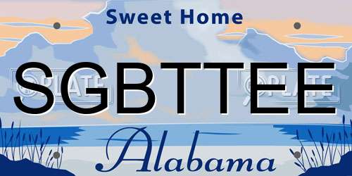SGBTTEE Alabama License Plate