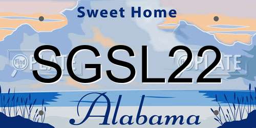 SGSL22 Alabama License Plate