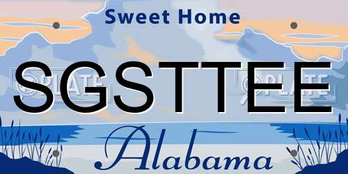 SGSTTEE Alabama License Plate
