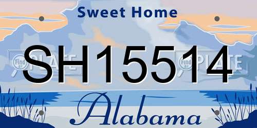 SH15514 Alabama License Plate