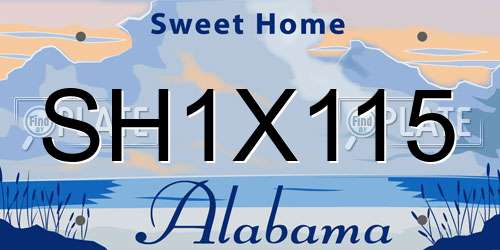 SH1X115 Alabama License Plate