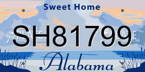 SH81799 Alabama License Plate