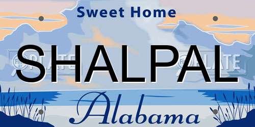 SHALPAL Alabama License Plate