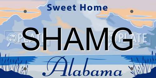 SHAMG Alabama License Plate