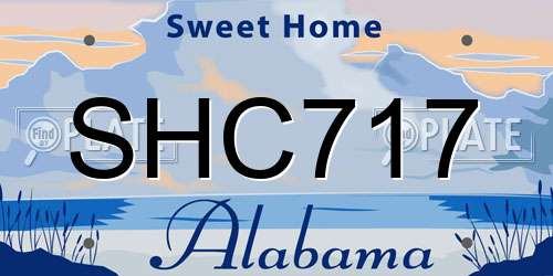 SHC717 Alabama License Plate