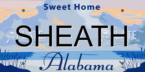 SHEATH Alabama License Plate