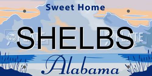 SHELBS Alabama License Plate