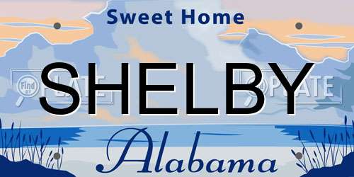 SHELBY Alabama License Plate