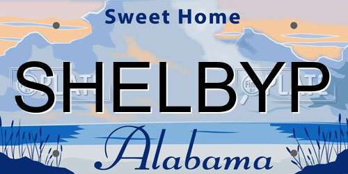 SHELBYP Alabama License Plate