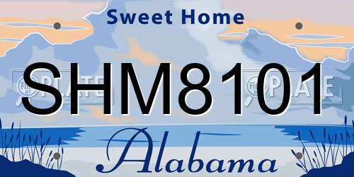 SHM8101 Alabama License Plate