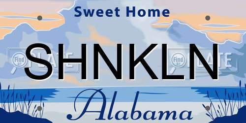 SHNKLN Alabama License Plate