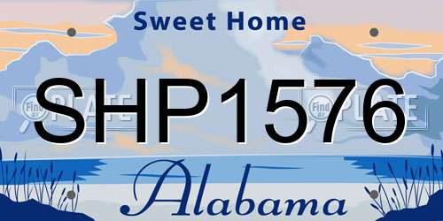 SHP1576 Alabama License Plate