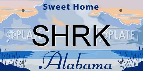 SHRK Alabama License Plate