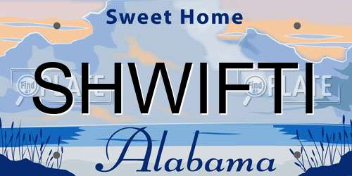 SHWIFTI Alabama License Plate